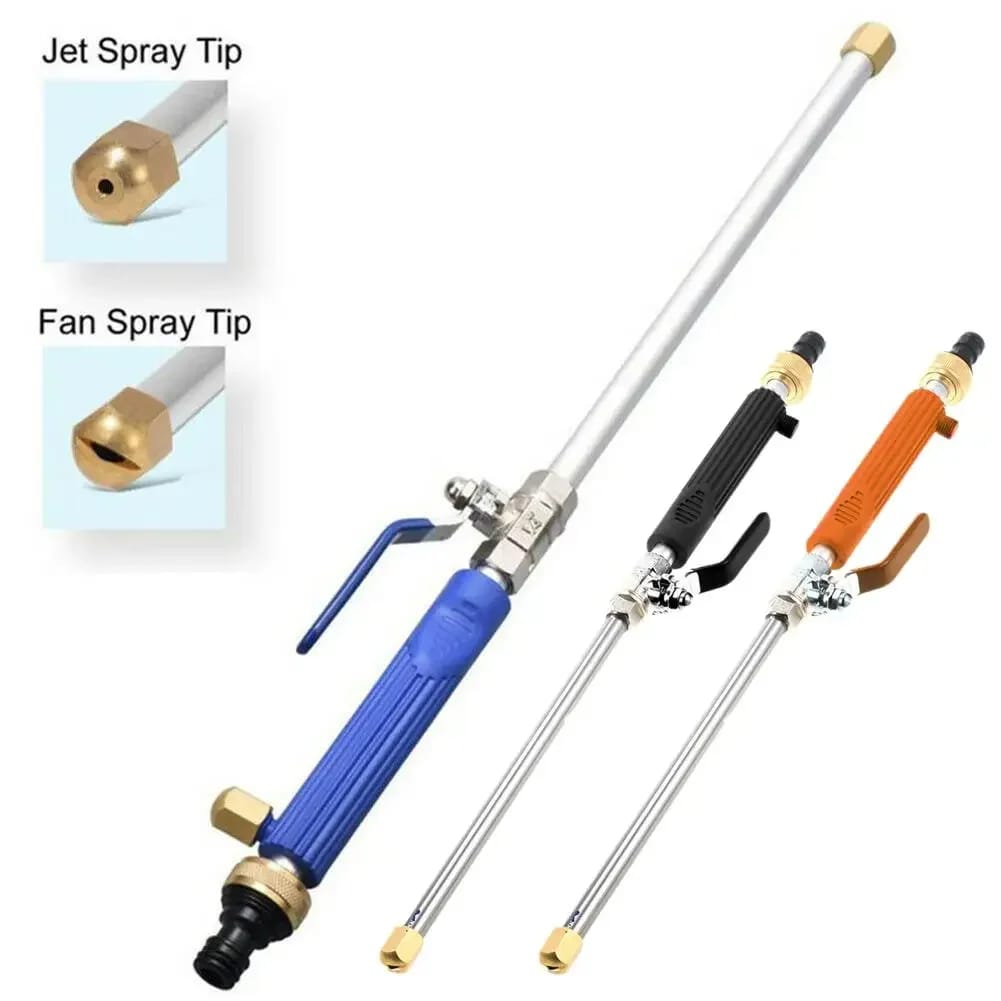 Pistola de Agua a Alta Presión para Auto y Jardín 46cm. Herramienta de riego y limpieza con chorro potente, pulverizador y boquilla.